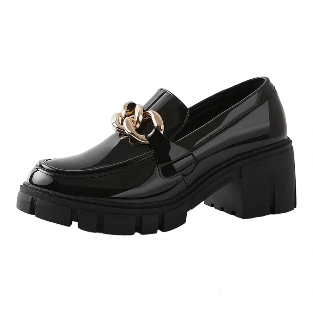 Tinstree Platform Patent Leather Loafers